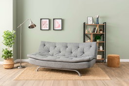 Atelier Del Sofa Rivo - Sofá-Cama de 3 Plazas Gris Claro